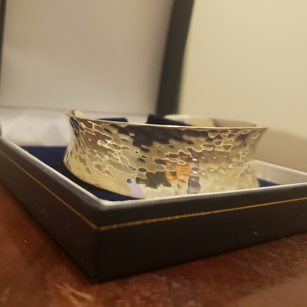 Sterling Silver Hammered Cuff Bracelet